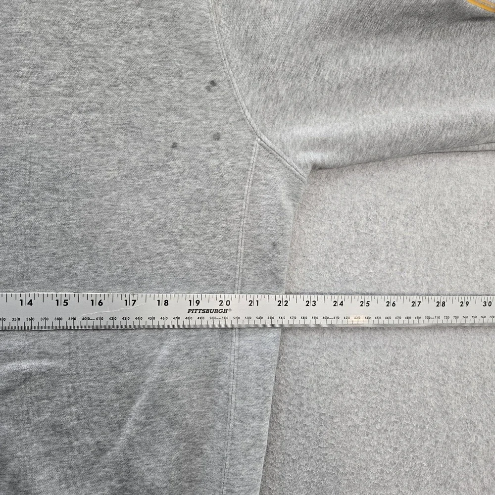 Nike Men Sweatshirt M Gray Fleece Logo Tiger Swoosh Long Sleeve READ